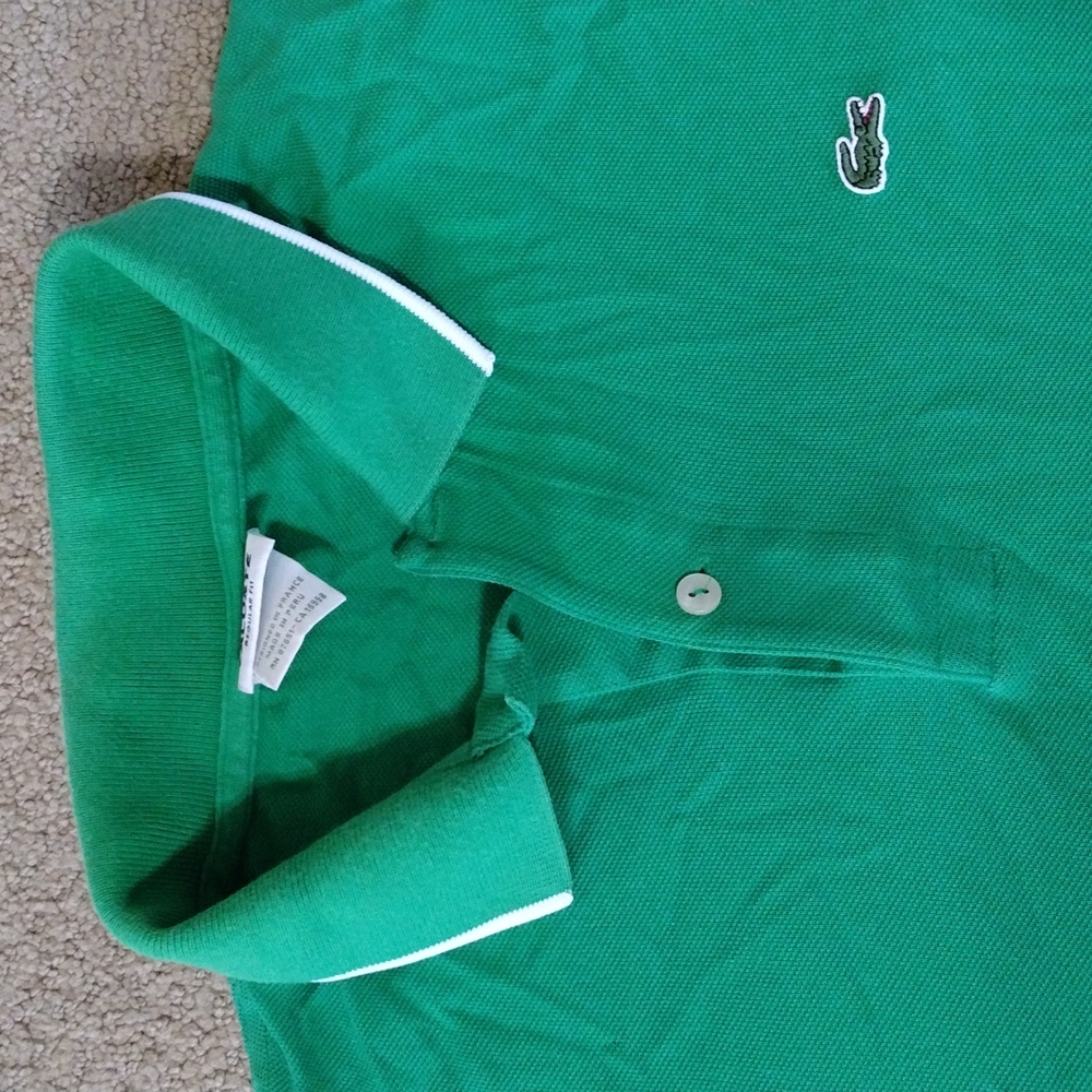 Great condition Lacoste green size 7 European regular fit polo shirt barely worn